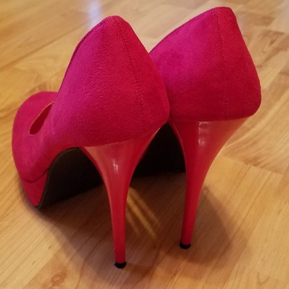 CHARLOTTE RUSSE | red platform stiletto💄 heels - Picture 5 of 7